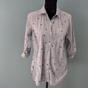Black Cat Button Down Shirt